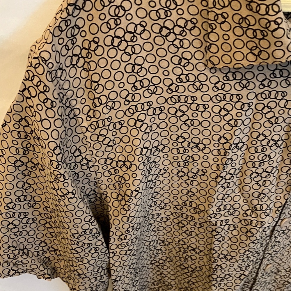 Nat Nast: Geometric Patterned Button Down Shirt- … - image 4